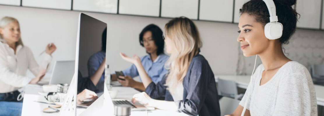 A group of working women