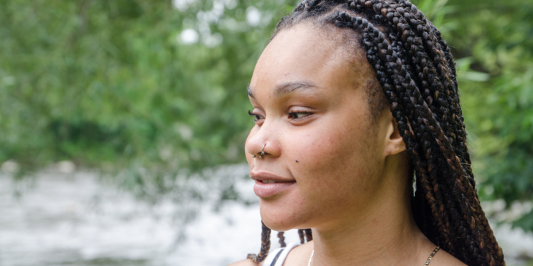 A beautiful and happy Haitian woman