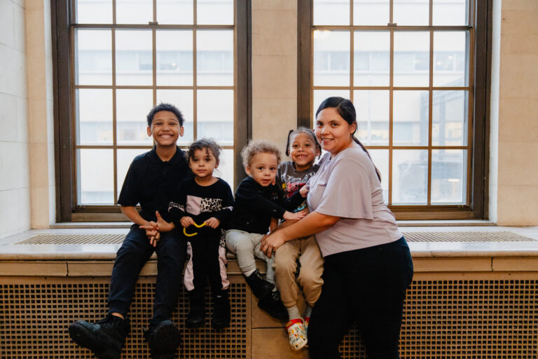 Angel LaBar with her kids