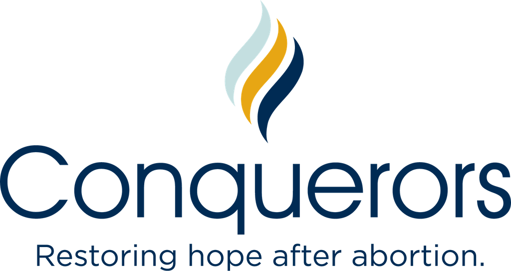 Conquerors Logo Restoring hope after abortion